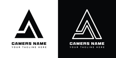 Modern Minimalist Monogram Triangle Logo