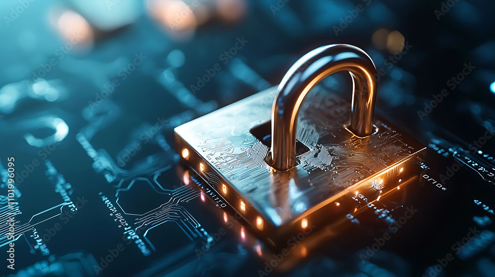Aufkleber quantumsecured encryption interface showcase digital workspace technology visualization neon hologra