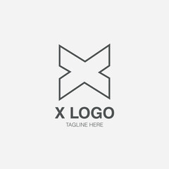Creative Letter X Abstract Logo Icon Design Vector Template Technology Emblem Logotype