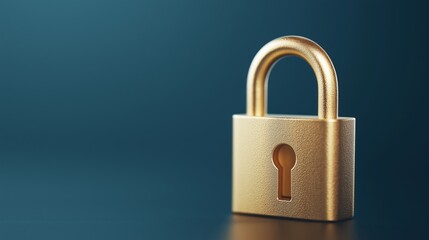 Lock positioned on a dark background symbolizes security and protection in digital and physical realms.