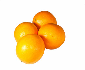 oranges isolated on white background