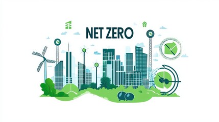 Fototapeta premium graphic resource for net zero