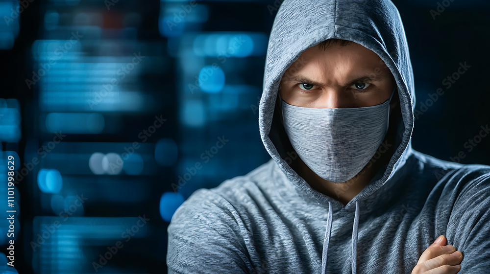 Aufkleber cybersecurity alert virtual ai breach detected in dark web environment action-focused viewpoint