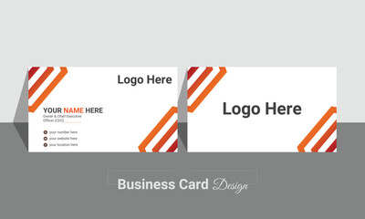 Creative modern and Clean Business Card Template Vector illustration double-sided visiting card template modern and clean style