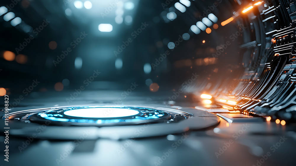 Poster cybersecurity alert virtual ai breach detected in dark network environment
