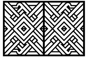 Black and white geometric repeating line pattern