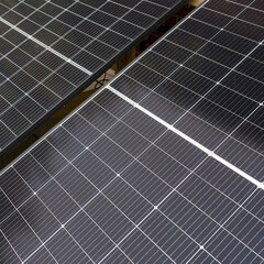 Detailed shot of a solar panel