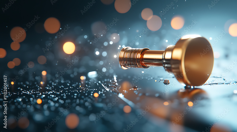 Poster innovative quantum key exchange technology digital realm visual representation futuristic environmen