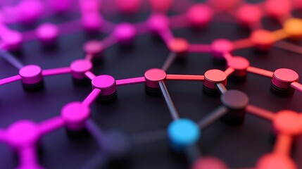 Colorful molecule structure, a detailed scientific visualization of atoms, bonds, and molecular interactions for educational use