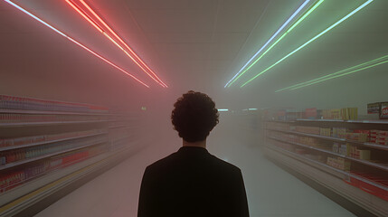 Man with Short Dark Brown Curly Hair Dressed in a Black Suit – A Stylish and Sophisticated Portrait of Modern Elegance