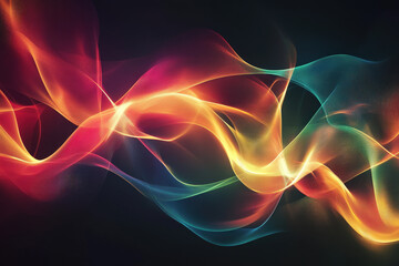 Obraz premium Abstract Waves of Light and Particles