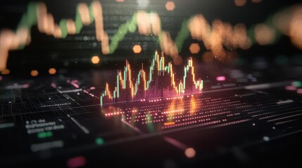 Financial dashboard with solar energy stocks highlighted, upward trend in dividends