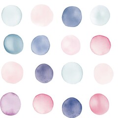 Delicate Watercolor Circles Pattern