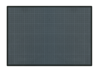 Black cutting mat isolated on transparent background