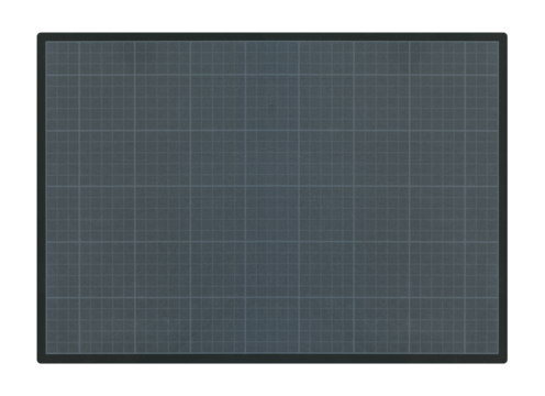 Black cutting mat isolated on transparent background