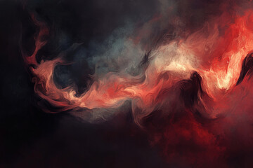 Fototapeta premium bstract Smoke in Dark and Fiery Hues