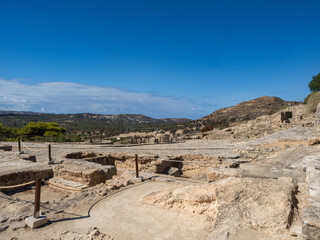 Phaistos Palace ruins, Island of Crete Greece. This is a Bronze Age archeological site.