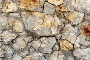 Fototapeta premium Surface wall concrete pattern for vintage background with rusty damage.