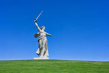 Panoramic view of the Motherland Calls memorial on Mamayev Kurgan