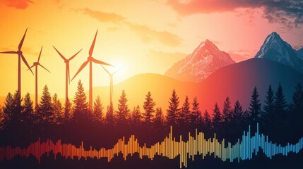 Financial dashboard with solar energy stocks highlighted, upward trend in dividends