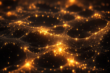 Fototapeta premium Golden Waves of Illuminated Energy