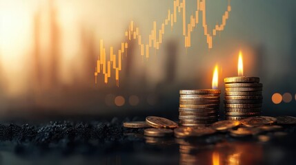 Financial dashboard with solar energy stocks highlighted, upward trend in dividends