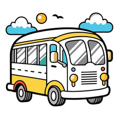 bus silhouette vector illustration 