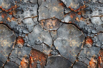 Surface wall concrete pattern for vintage background with rusty damage.