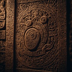 Obraz premium Ancient Artifact: Imagine a lost object from an ancient civilization, adorned with intricate carvings and mysterious symbols.