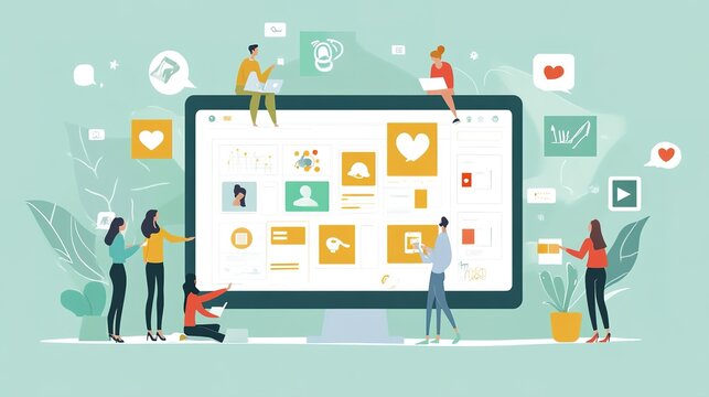 A team reviewing a social media calendar, planning content to boost engagement