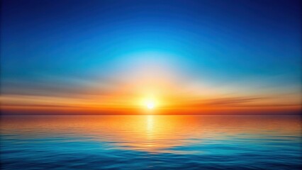 Obraz premium Abstract gradient blue and orange background resembling a colorful sunset over the ocean , abstract, gradient, blue, orange