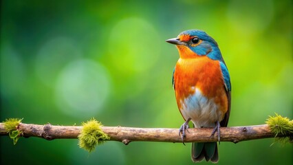 Fototapeta premium Zaunk?nig bird perched on a tree branch , wildlife, nature, birdwatching, European Wren, small bird, songbird, tree, branch