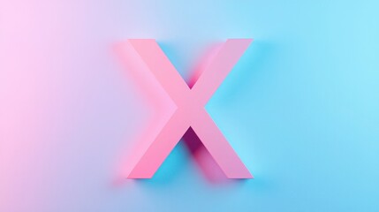 Obraz premium Dynamic minimalistic typography design featuring bold geometric x