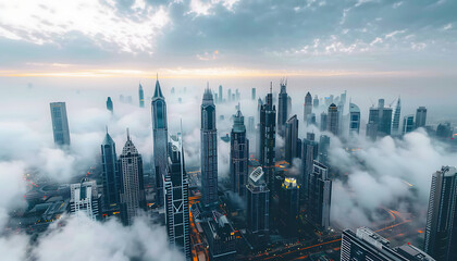 Fog over the city 