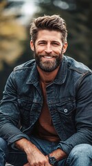 Obraz premium Lifestyle portrait rugged male model