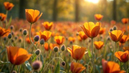 Obraz premium Autumn Wildflowers with Subtle Shadows