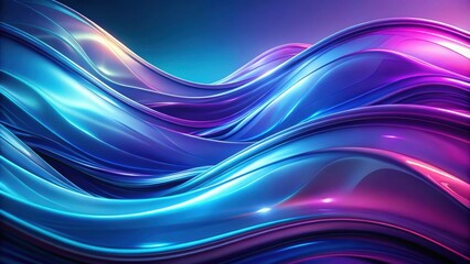 Naklejka premium Abstract futuristic background with blue and purple liquid wavy shapes , liquid, wavy, abstract, background, futuristic, design