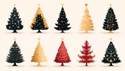 Obraz premium A Group of Christmas Trees.