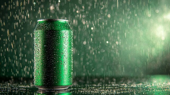 Illustrations of green metal cans highlight their suitability for product packaging design.