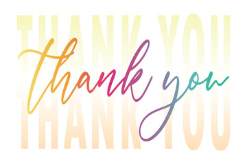 Thankyou card, banner, post , thank you vector illustration