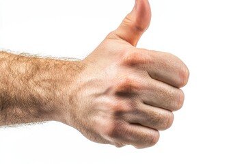 A thumbs up hand cutout, designed for inclusion in a collage montage.