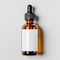 Top View of a Glass Bottle of Essential Oils