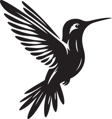 Hummingbird Silhouette Vector Art and Illustration