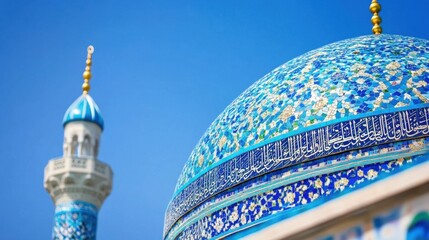 Captivating Dome of the Blue Mosque in Shiraz, Iran