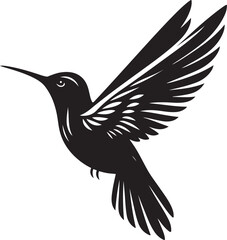Hummingbird Silhouette Vector Art and Illustration