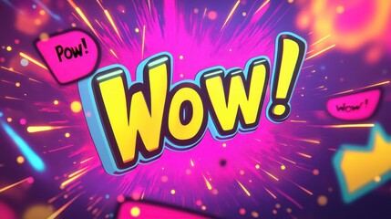 Bold glowing light and comic tones highlight this smooth retro-inspired wallpaper