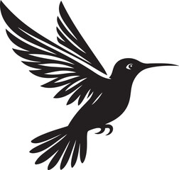 Hummingbird Silhouette Vector Art and Illustration