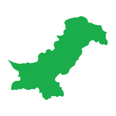 Geography Pakistan Map icon vector. Flat Pakistani map icon. Pakistan Asia illustration