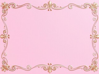 Wedding invitation card featuring a pastel pink background and elegant foil stamping, gold foil stamping, metallic ink