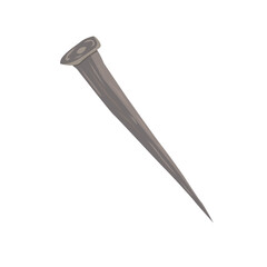 vector image of a large old nail on a white background